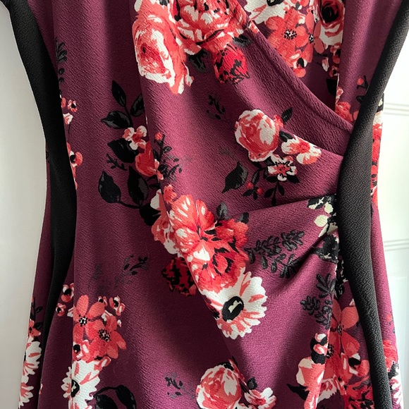 Purple Floral Mini Dress - Picture 3 of 6